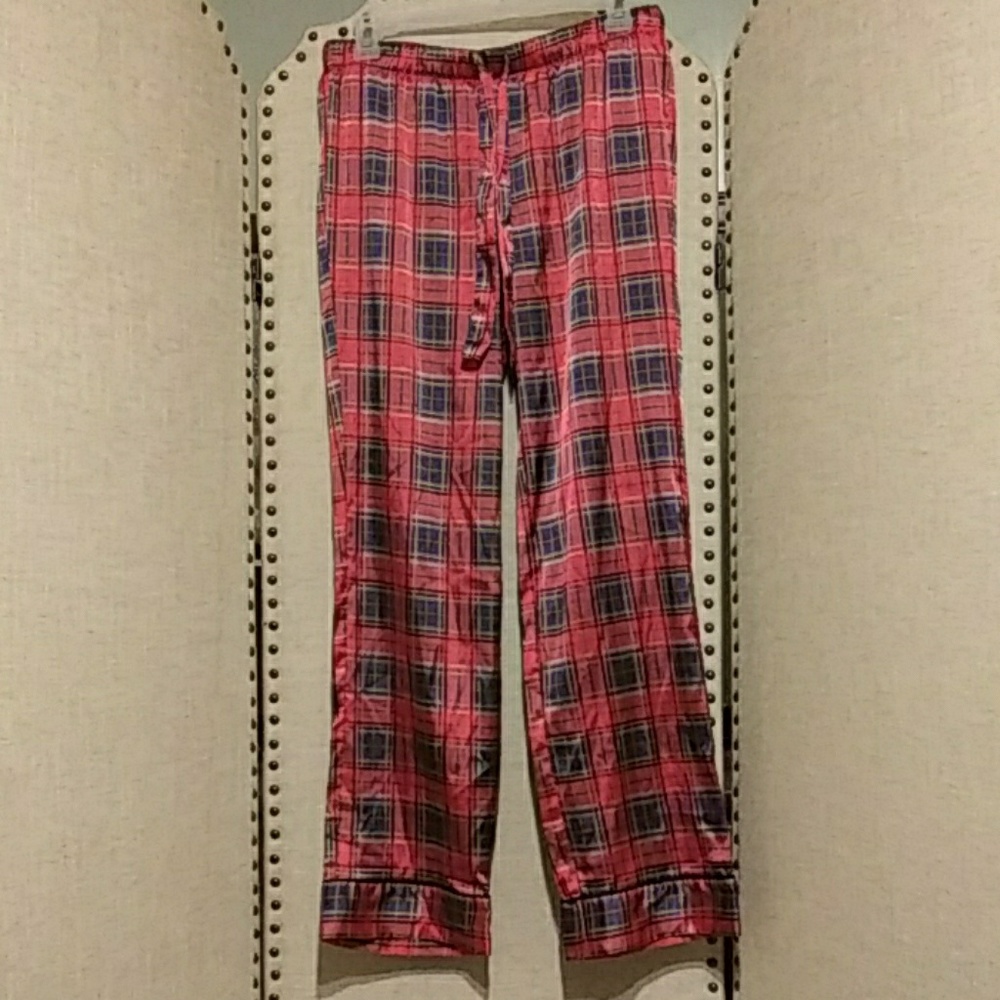 Victoria's Secret Silky Plaid Pajama Bottoms